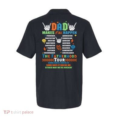 Dad Rock Tour Best Gift For Fathers Polo back