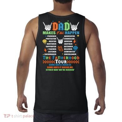 Dad Rock Tour Best Gift For Fathers Tank Top back