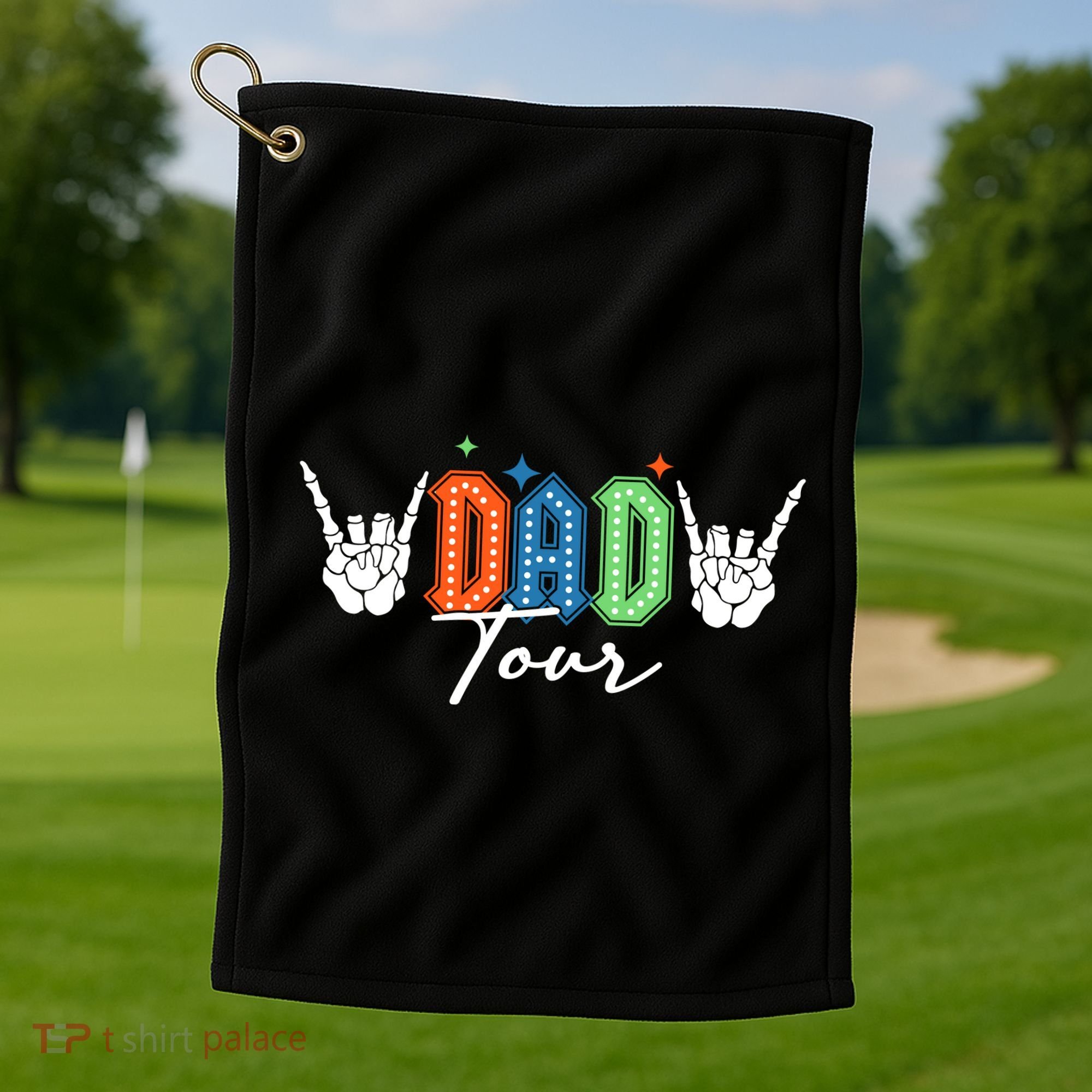 Dad Rock Tour Best Gift For Fathers Golf Towel