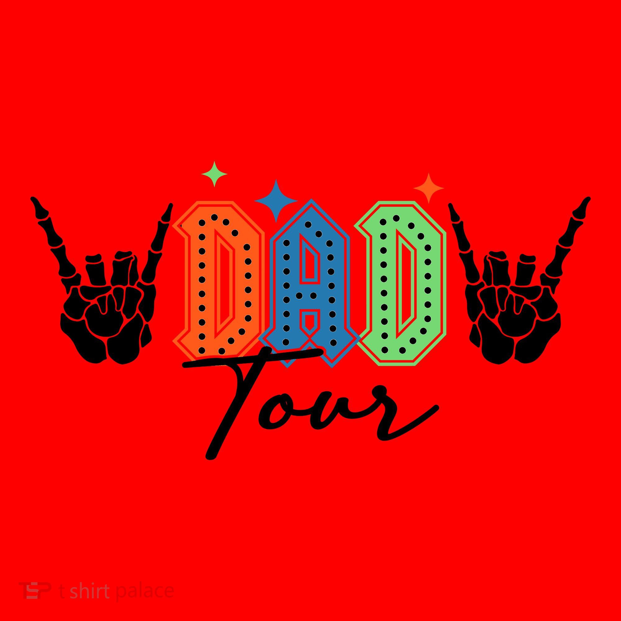 Dad Rock Tour Best Gift For Fathers Santa Hat