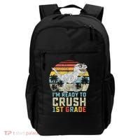 Dinosaur Ready To Crush First Grade 1st Day Of School Backpack thumb 0