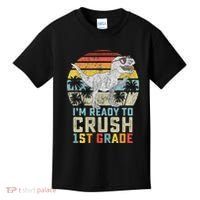 Dinosaur Ready To Crush First Grade 1st Day Of School Kids T-Shirt thumb 0