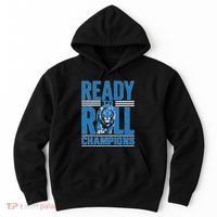 Detroit Ready To Roll Funny Lion Graphic Hoodie thumb 0