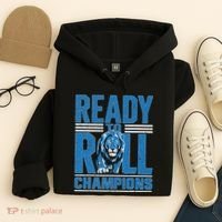 Detroit Ready To Roll Funny Lion Graphic Hoodie thumb 4