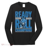 Detroit Ready To Roll Funny Lion Graphic Long Sleeve Shirt thumb 0