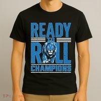 Detroit Ready To Roll Funny Lion Graphic T-Shirt thumb 3