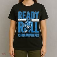 Detroit Ready To Roll Funny Lion Graphic T-Shirt thumb 4
