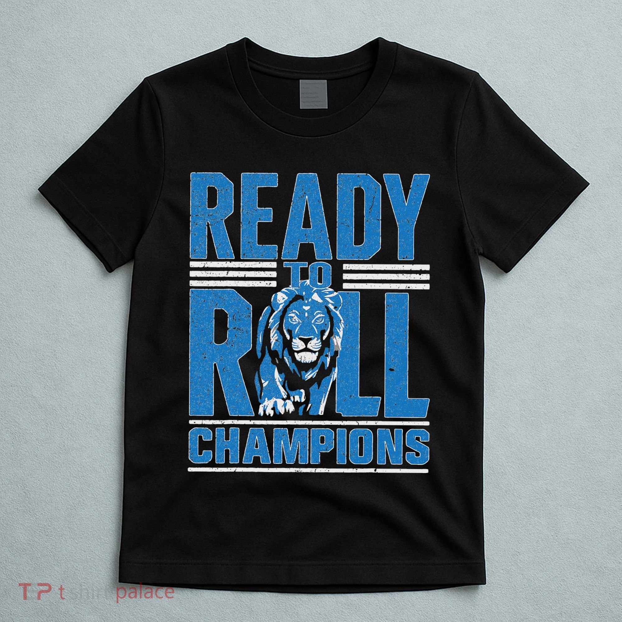 Detroit Ready To Roll Funny Lion Graphic T-Shirt