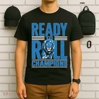 Detroit Ready To Roll Funny Lion Graphic T-Shirt thumb 6