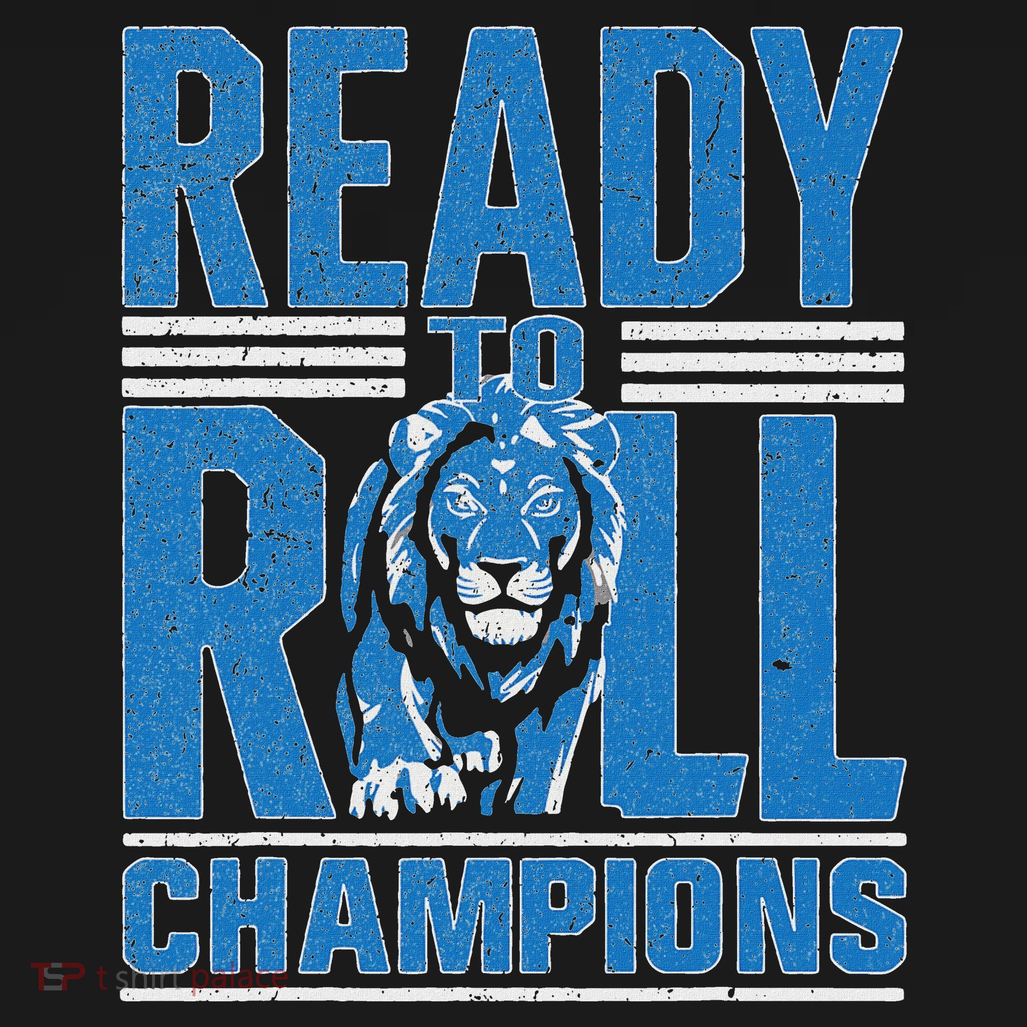 Detroit Ready To Roll Funny Lion Graphic T-Shirt