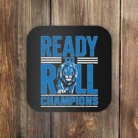 Detroit Ready To Roll Funny Lion Graphic Coaster thumb 0
