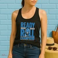 Detroit Ready To Roll Funny Lion Graphic Women's Tank Top thumb 2