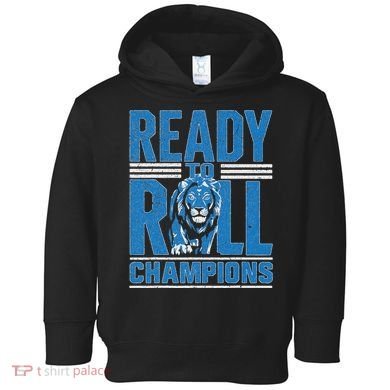 Detroit Ready To Roll Funny Lion Graphic Toddler Hoodie