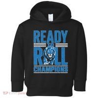 Detroit Ready To Roll Funny Lion Graphic Toddler Hoodie thumb 0