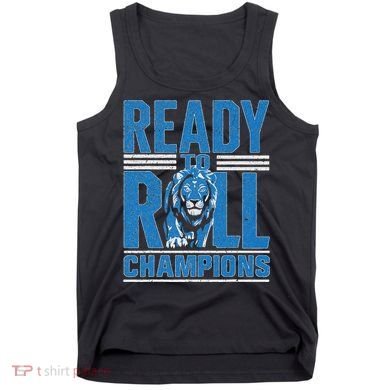 Detroit Ready To Roll Funny Lion Graphic Tank Top
