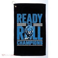 Detroit Ready To Roll Funny Lion Graphic Golf Towel thumb 0