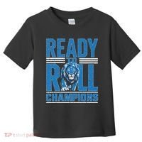 Detroit Ready To Roll Funny Lion Graphic Toddler T-Shirt thumb 0