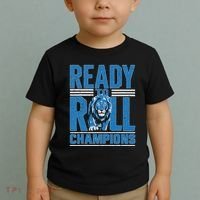 Detroit Ready To Roll Funny Lion Graphic Toddler T-Shirt thumb 2