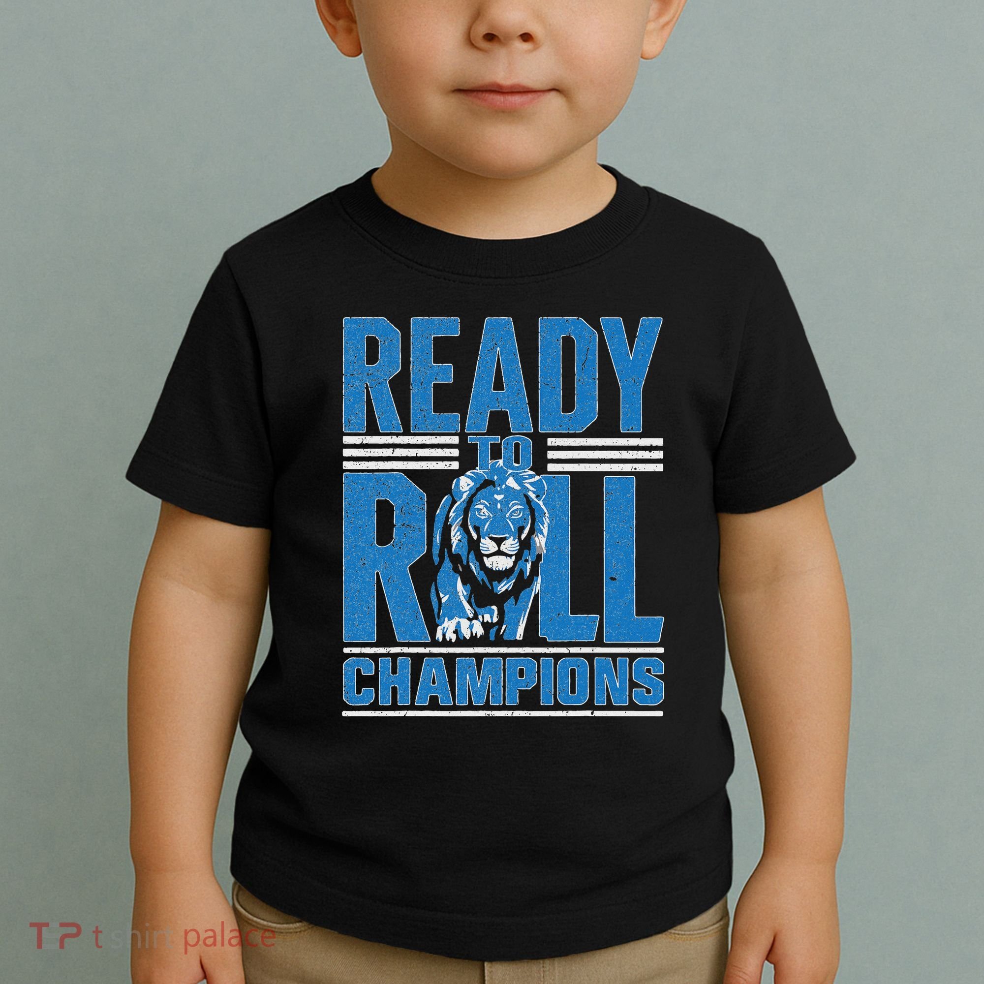 Detroit Ready To Roll Funny Lion Graphic Toddler T-Shirt