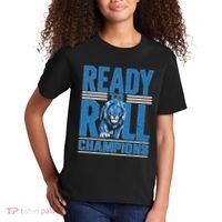 Detroit Ready To Roll Funny Lion Graphic Kids T-Shirt thumb 2