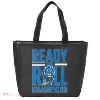 Detroit Ready To Roll Funny Lion Graphic Tote Bag thumb 0