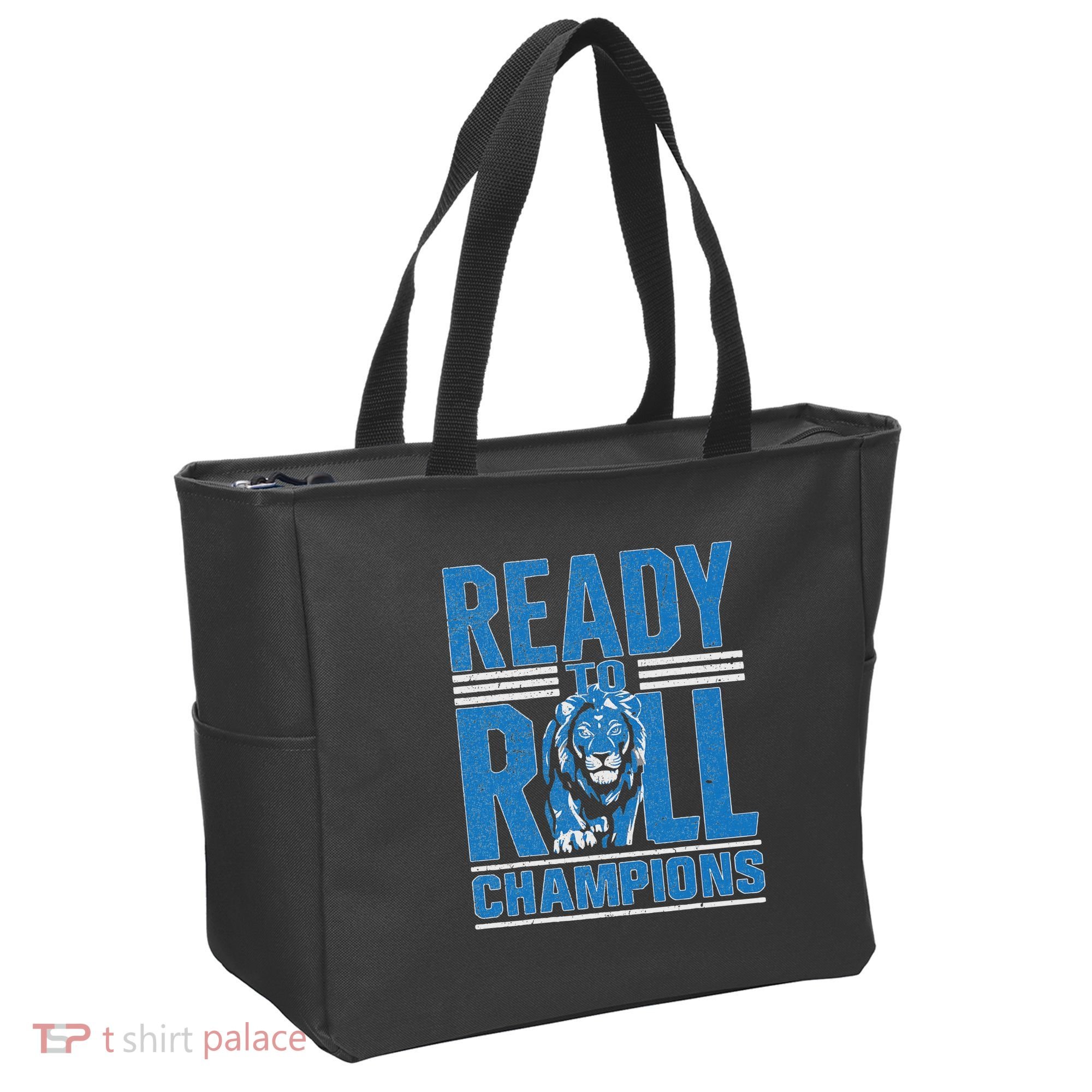 Detroit Ready To Roll Funny Lion Graphic Tote Bag