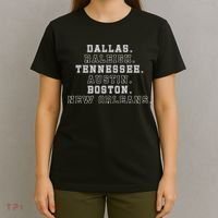 Dallas Raleigh Tennessee Austin Boston New Orleans T-Shirt thumb 4