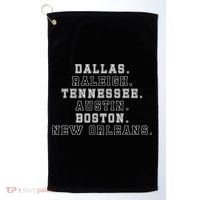 Dallas Raleigh Tennessee Austin Boston New Orleans Golf Towel thumb 0