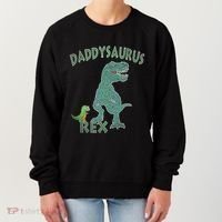 Daddysaurus Rex Tyrannosaurus Dino Dad Funny Gift Women's Sweatshirt thumb 0