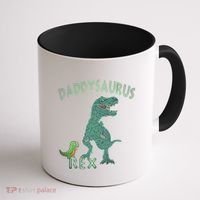 Daddysaurus Rex Tyrannosaurus Dino Dad Funny Gift Coffee Mug thumb 1