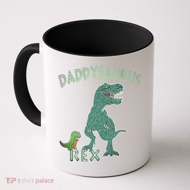 Daddysaurus Rex Tyrannosaurus Dino Dad Funny Gift Coffee Mug
