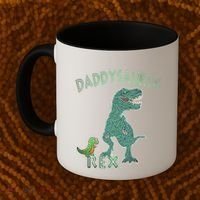 Daddysaurus Rex Tyrannosaurus Dino Dad Funny Gift Coffee Mug thumb 2