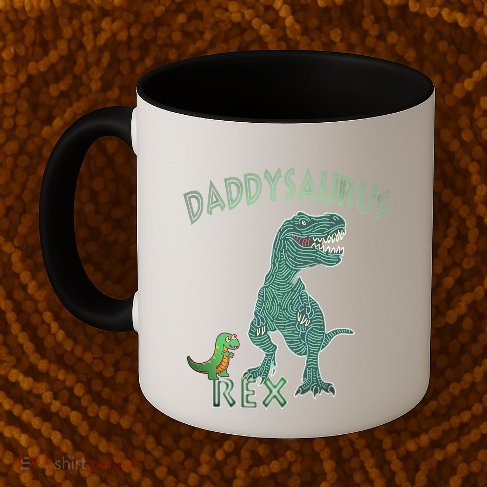 Daddysaurus Rex Tyrannosaurus Dino Dad Funny Gift Coffee Mug