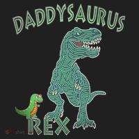 Daddysaurus Rex Tyrannosaurus Dino Dad Funny Gift Beanie thumb 2