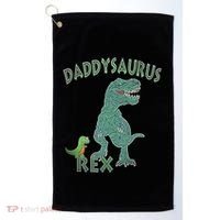 Daddysaurus Rex Tyrannosaurus Dino Dad Funny Gift Golf Towel thumb 0