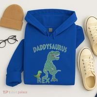 Daddysaurus Rex Tyrannosaurus Dino Dad Funny Gift Hoodie thumb 4