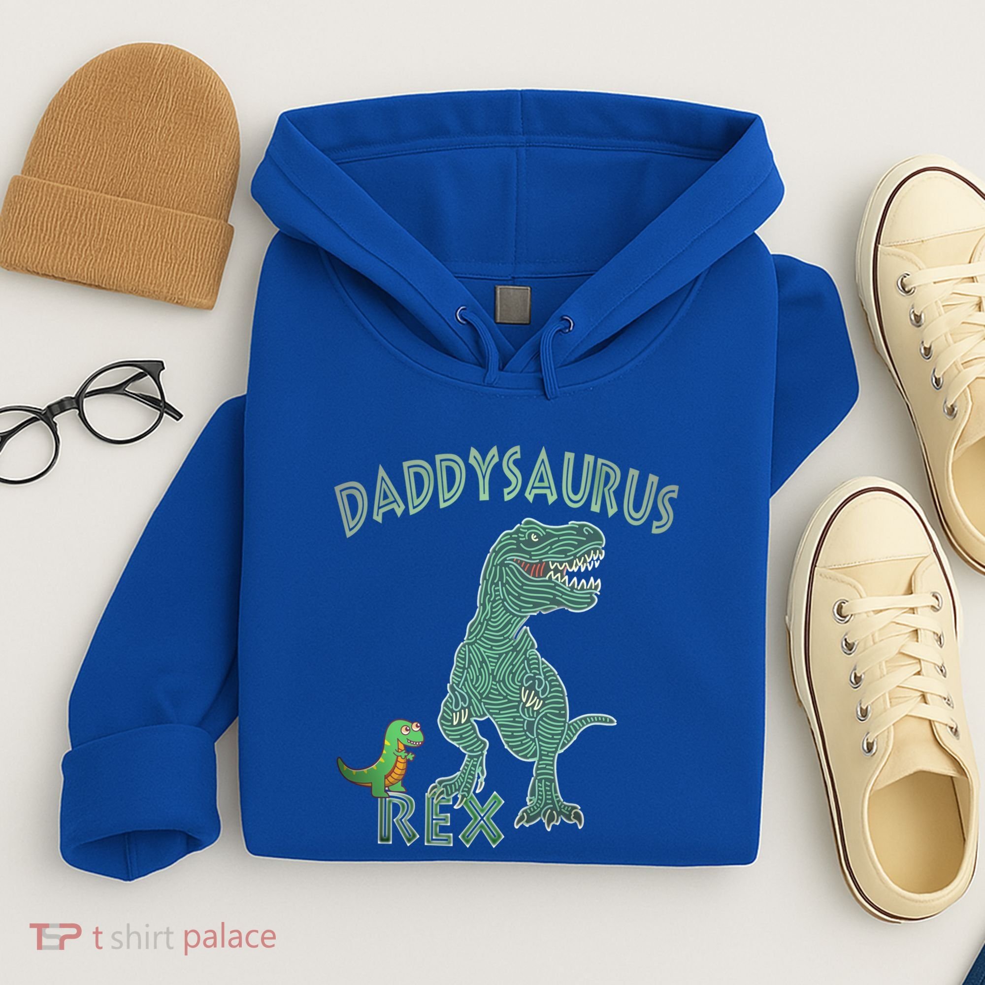 Daddysaurus Rex Tyrannosaurus Dino Dad Funny Gift Hoodie