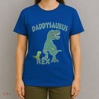 Daddysaurus Rex Tyrannosaurus Dino Dad Funny Gift T-Shirt thumb 4