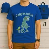 Daddysaurus Rex Tyrannosaurus Dino Dad Funny Gift T-Shirt thumb 6