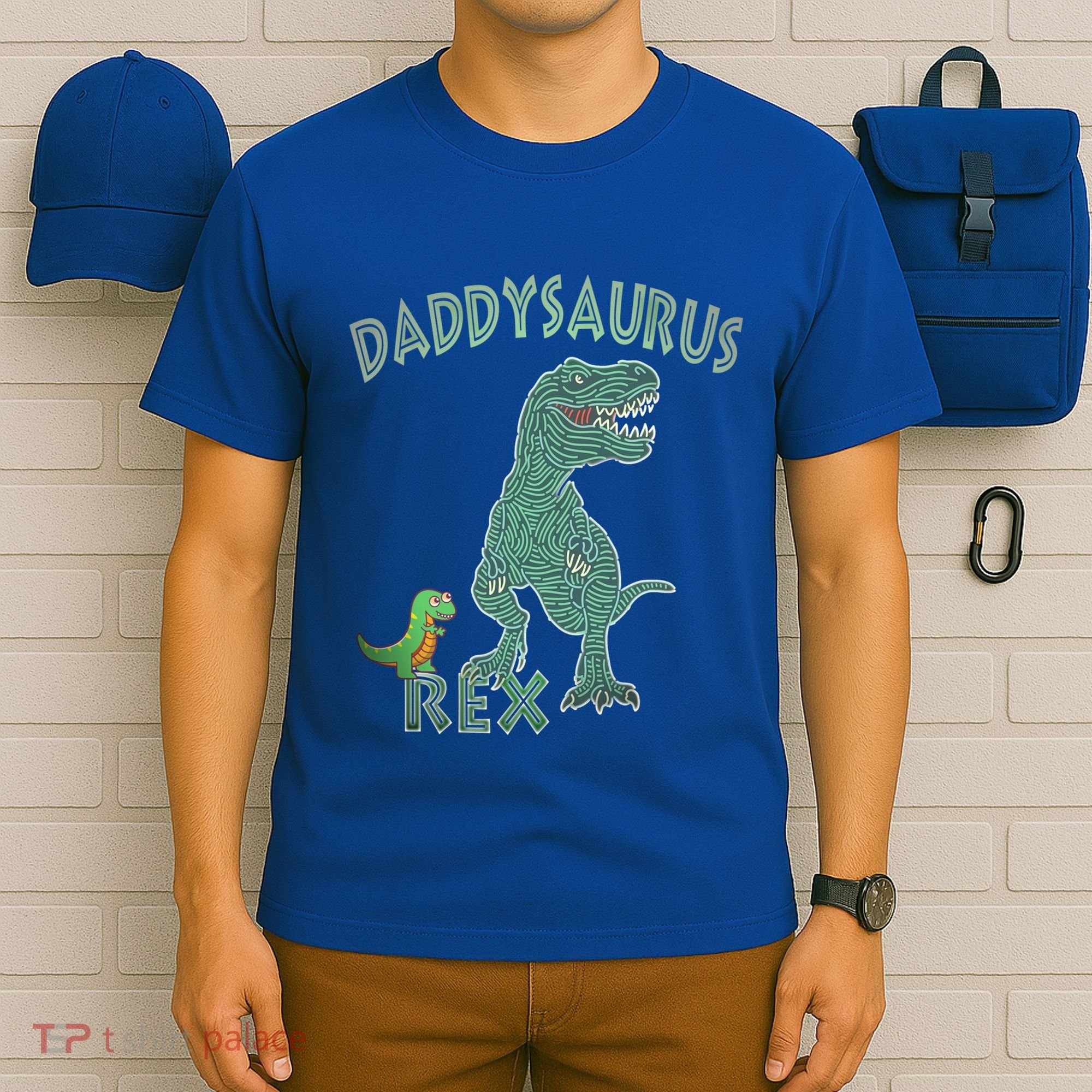 Daddysaurus Rex Tyrannosaurus Dino Dad Funny Gift T-Shirt