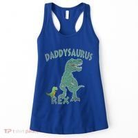 Daddysaurus Rex Tyrannosaurus Dino Dad Funny Gift Women's Tank Top thumb 0