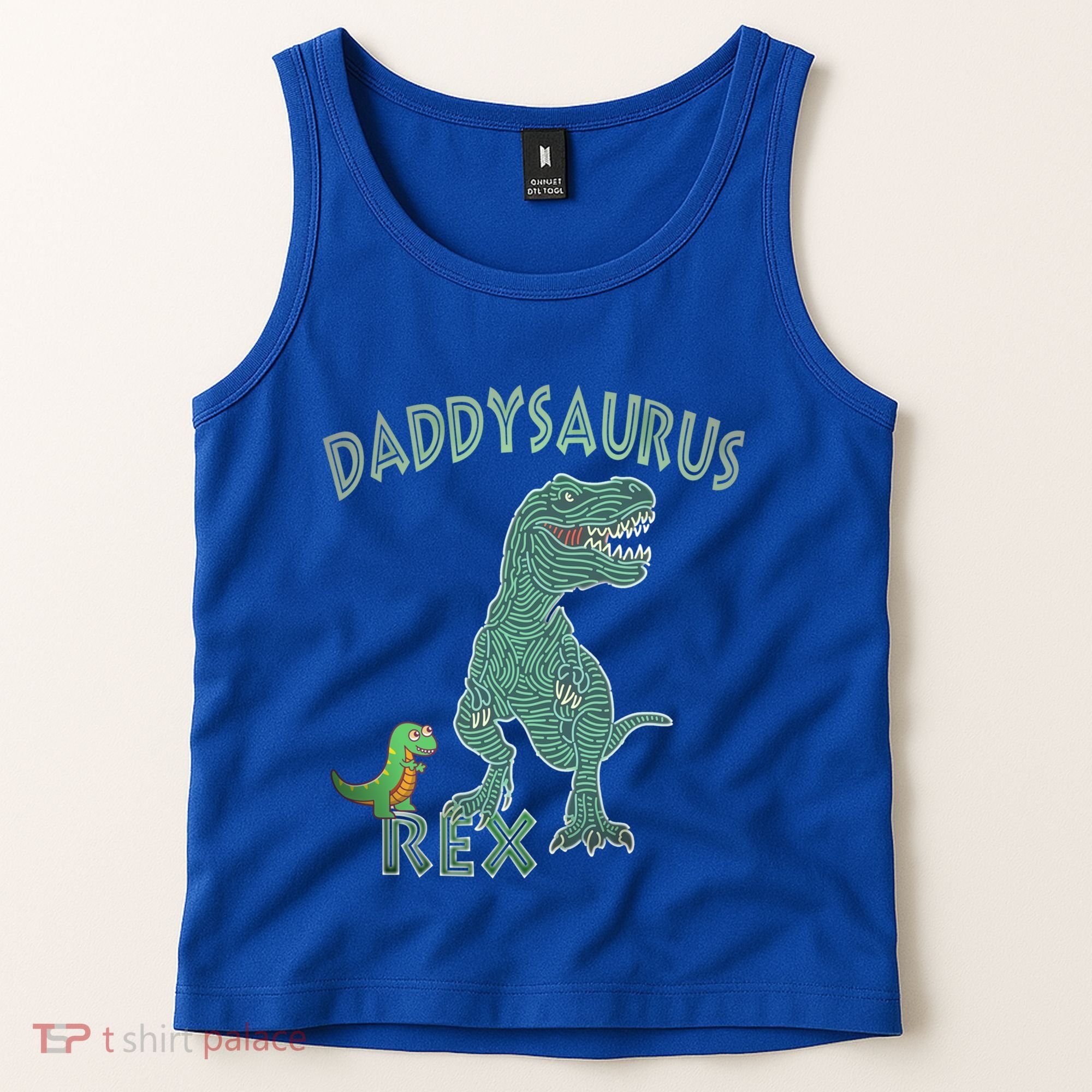 Daddysaurus Rex Tyrannosaurus Dino Dad Funny Gift Tank Top