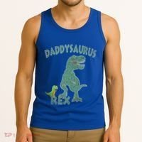 Daddysaurus Rex Tyrannosaurus Dino Dad Funny Gift Tank Top thumb 3