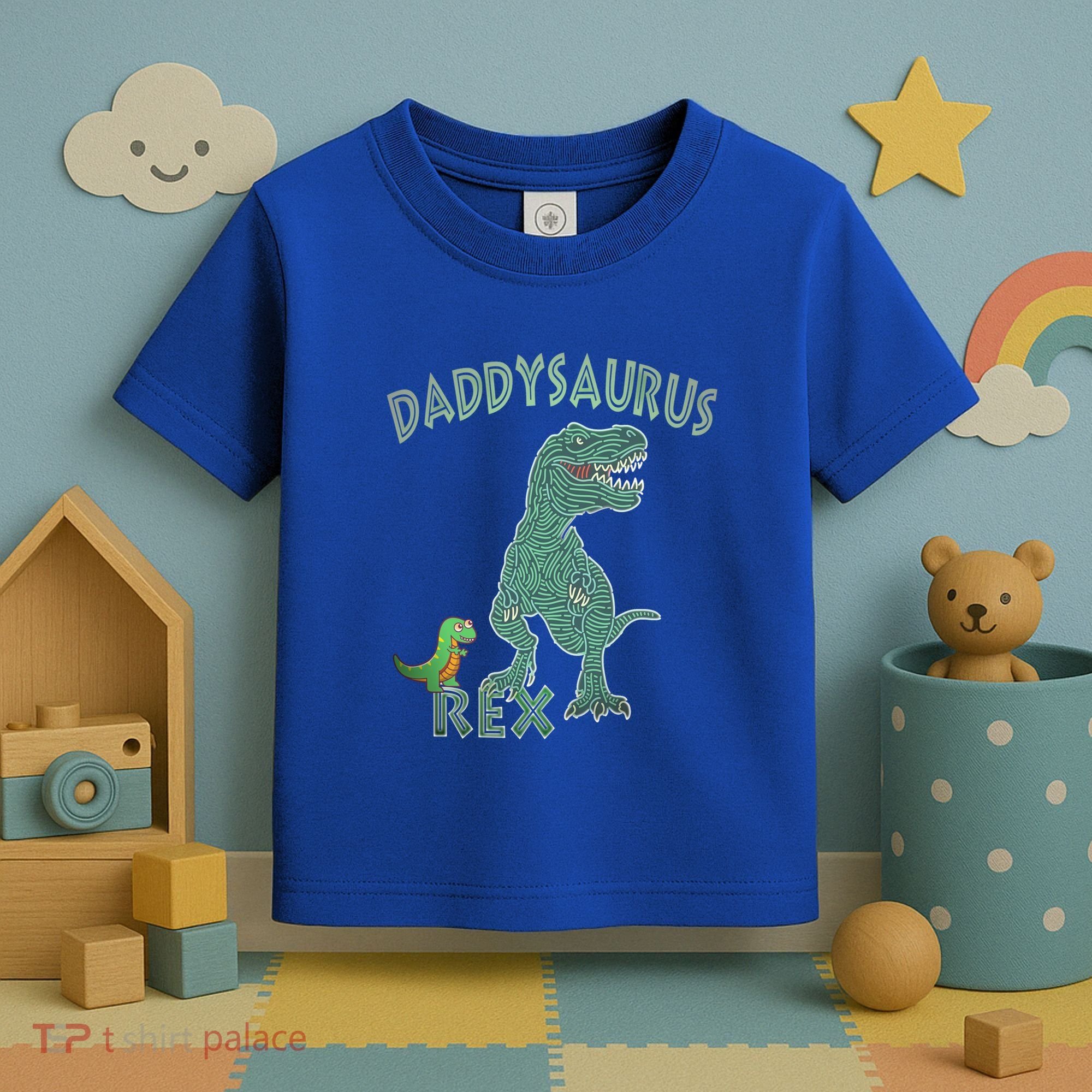 Daddysaurus Rex Tyrannosaurus Dino Dad Funny Gift Toddler T-Shirt