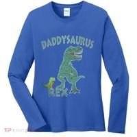 Daddysaurus Rex Tyrannosaurus Dino Dad Funny Gift Women's Long Sleeve Shirt thumb 0
