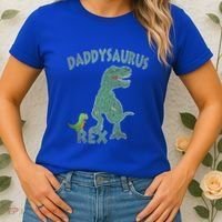 Daddysaurus Rex Tyrannosaurus Dino Dad Funny Gift Women's T-Shirt thumb 2