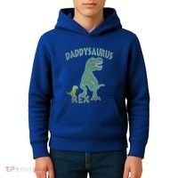 Daddysaurus Rex Tyrannosaurus Dino Dad Funny Gift Kids Hoodie thumb 4