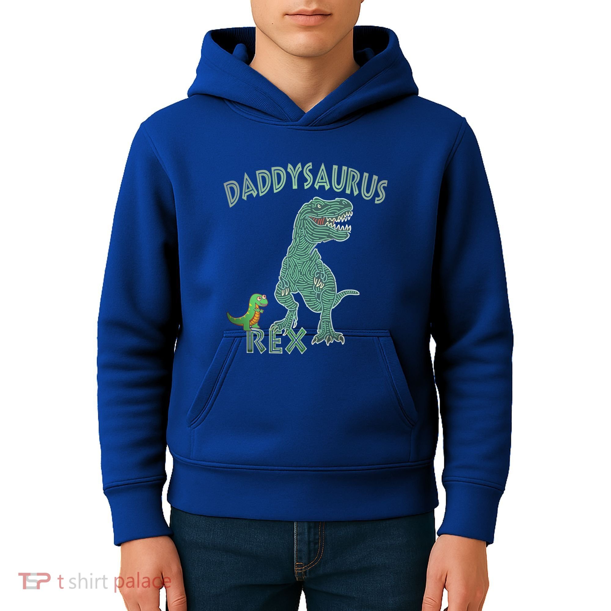 Daddysaurus Rex Tyrannosaurus Dino Dad Funny Gift Kids Hoodie