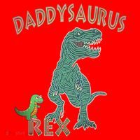 Daddysaurus Rex Tyrannosaurus Dino Dad Funny Gift Santa Hat thumb 1