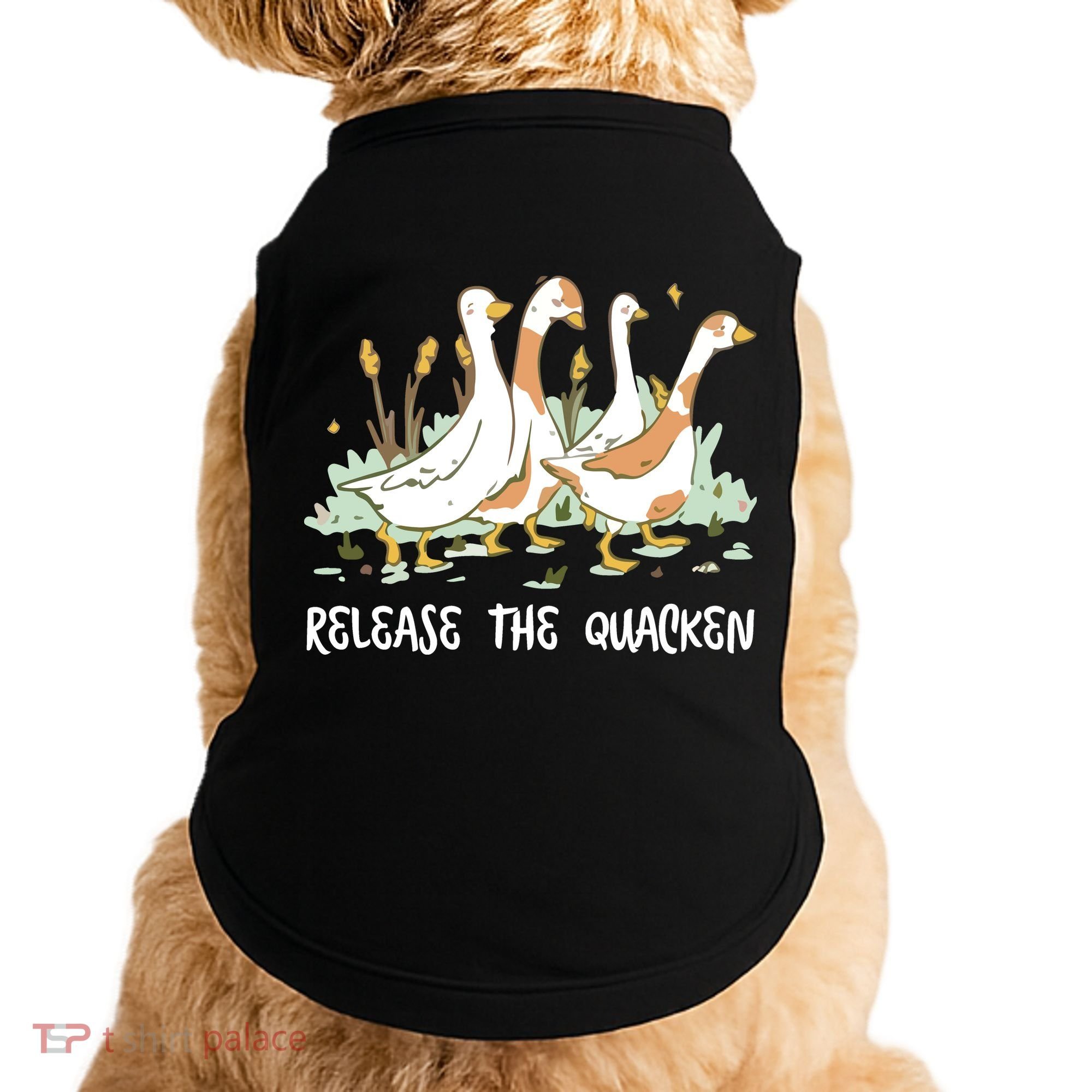 Ducks Release The Quacken Cute Duck Doggie Tank